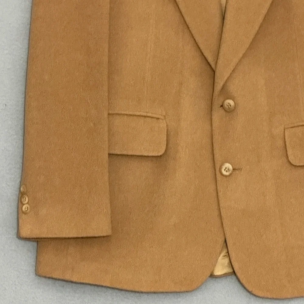 Robert Stock Mens Jacket 41R Camel Tan Wool Blend Blazer Sport Coat Classic Prep